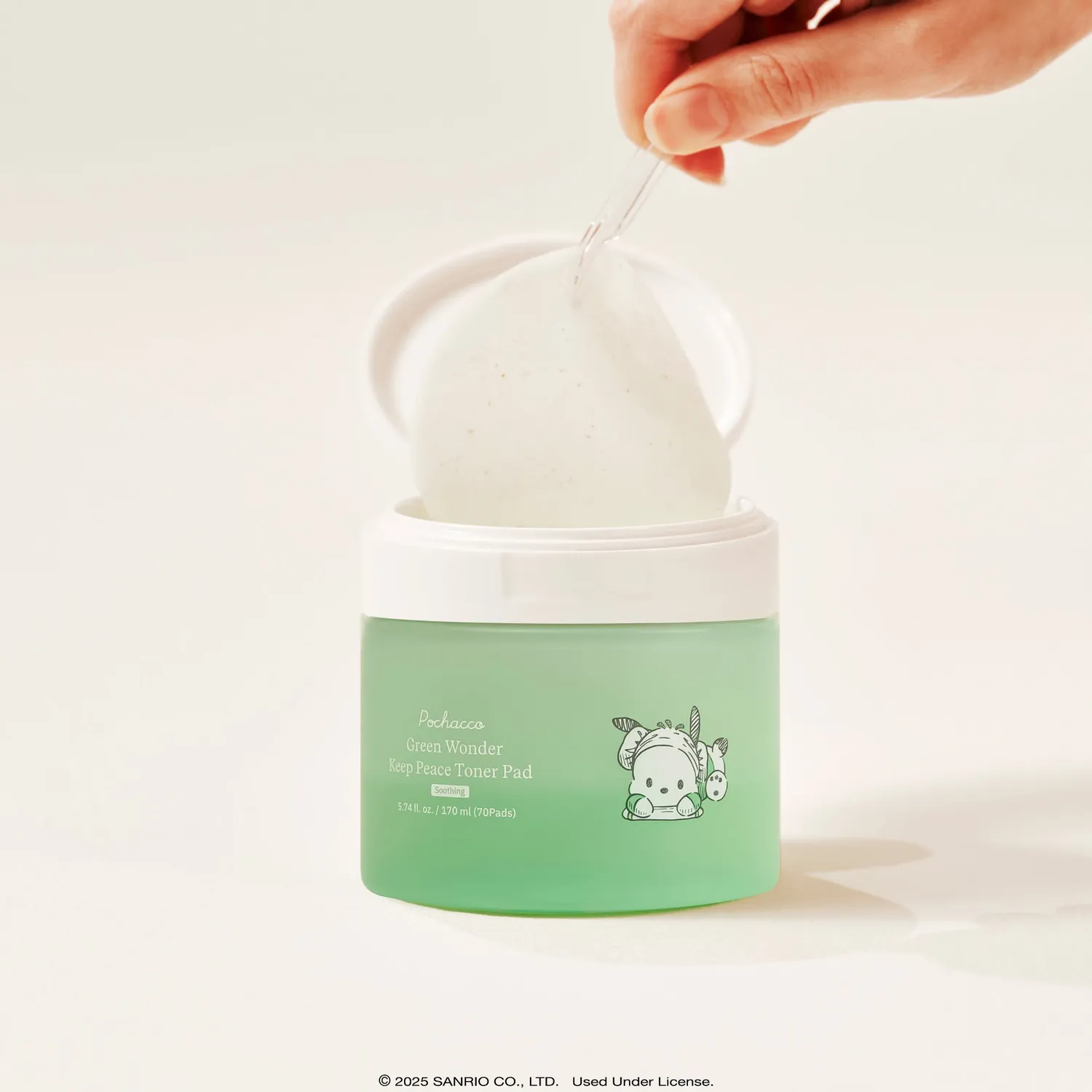 ByUR Sanrio K-Spa Pochacco Green Wonder toner pads