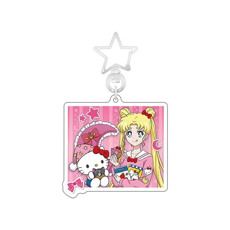 Sailor Moon x Sanrio Moon & Hello Kitty akrylnøkkelring