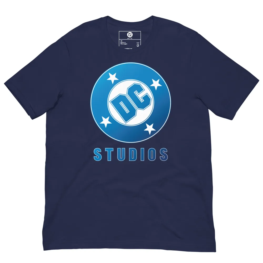 Batman DC Studios Blue Logo T-skjorte svart bomull