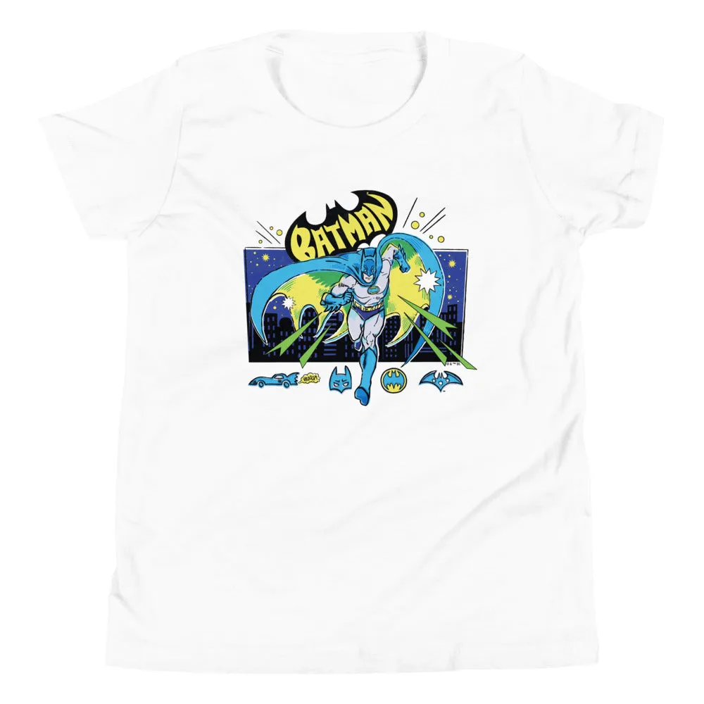 Batman Heroic Knight Youth T-skjorte Athletic Heather, ungdom