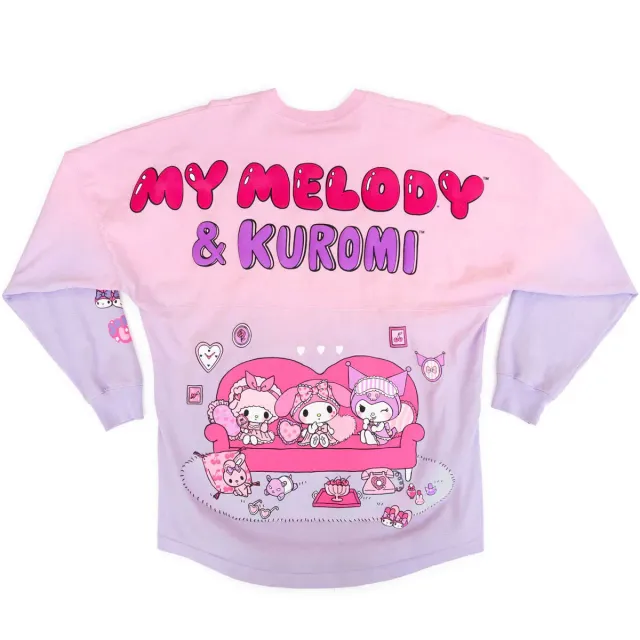 JapanLA My Melody & Kuromi Sleepover Spirit Jersey genser rosa XS