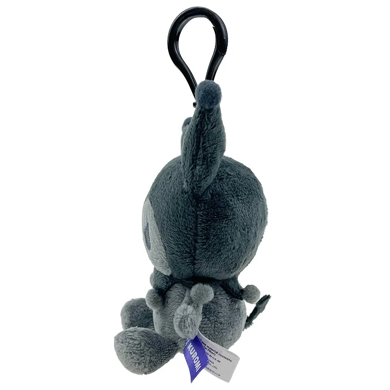 Hello Kitty Kuromi Plush Mascot Clip plysjklips grå 10 cm