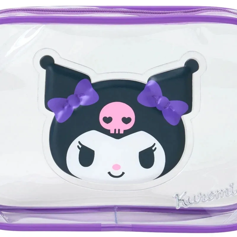Hello Kitty Kuromi Clear Classic Zipper Pouch, gjennomsiktig