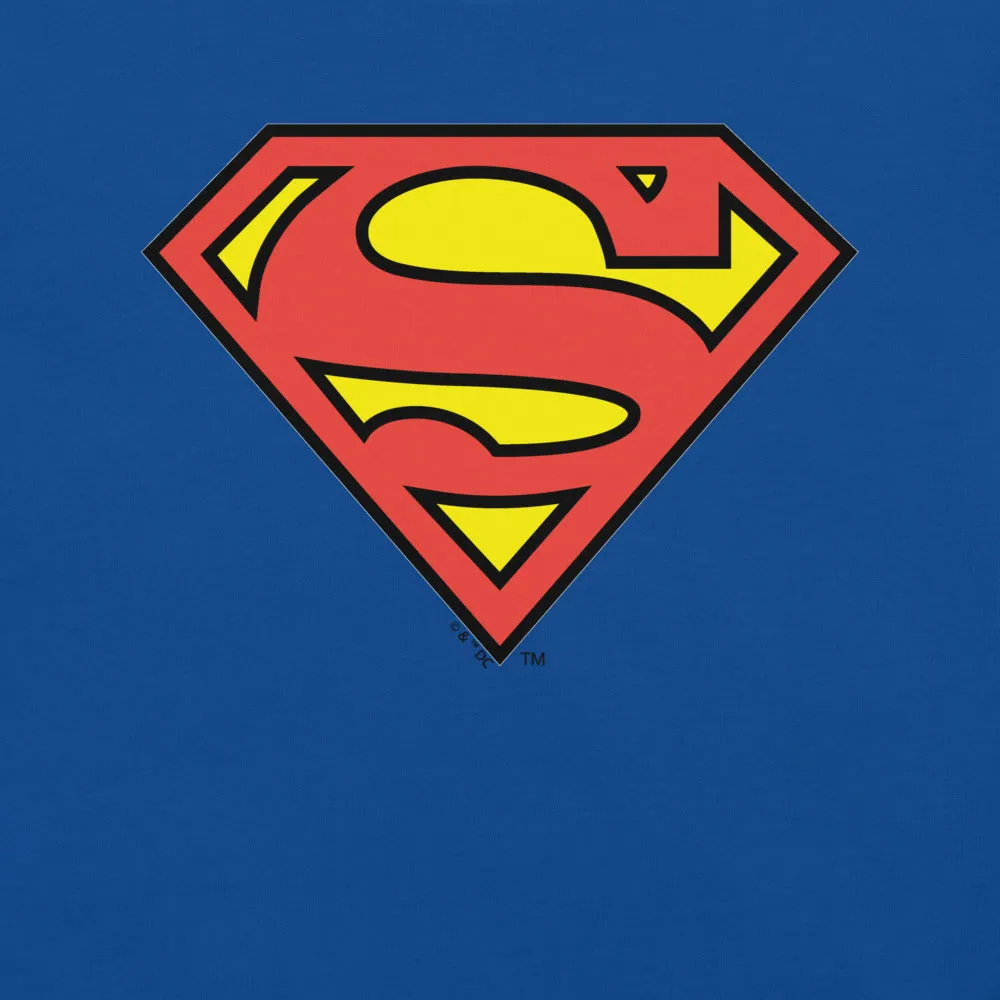 Batman Superman Logo T-skjorte True Royal 100 % bomull