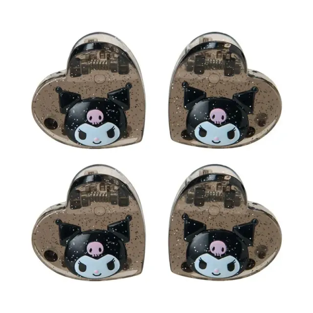 Hello Kitty Kuromi 4-pc Mini Glitter Hair Clip Set hårspenner med glitter