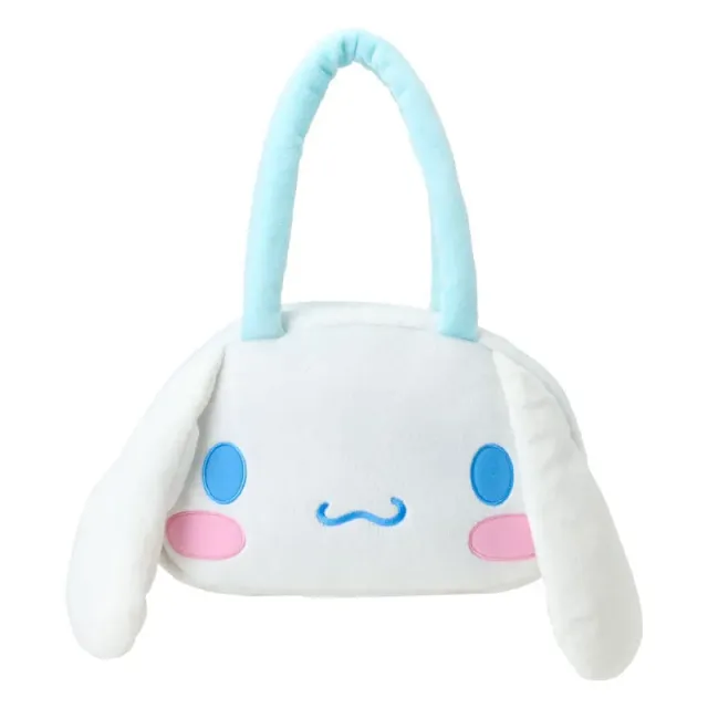 Hello Kitty Cinnamoroll Plush Face Tote Bag handlenett plysj med glidelås