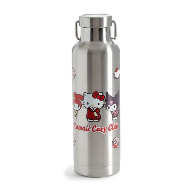 Hello Kitty Kawaii Cozy Club Hello Kitty and Friends vannflaske 740 ml stål