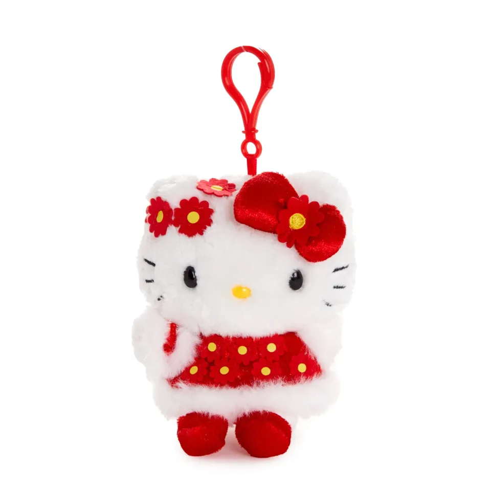 Hello Kitty Floral LNY Series kosedyr med klips 15 cm