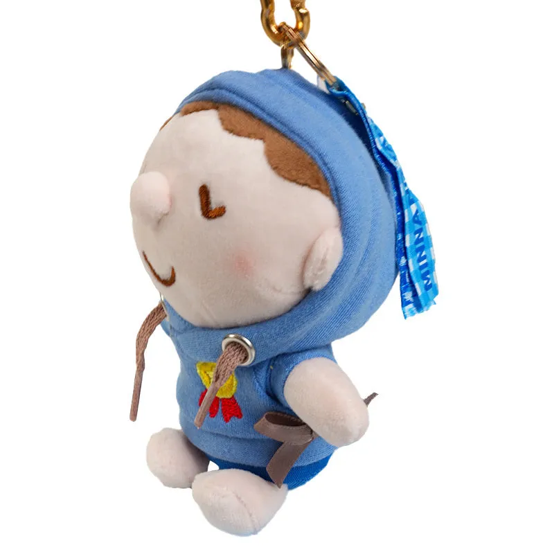 Hello Kitty Cozy Hoodie Series Minna No Tabo Plush Mascot nøkkelring
