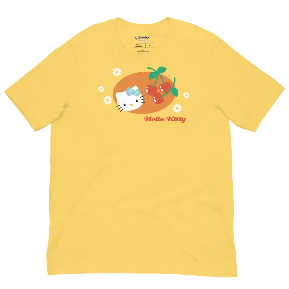 Hello Kitty Summer Cherry T-skjorte Ocean Blue