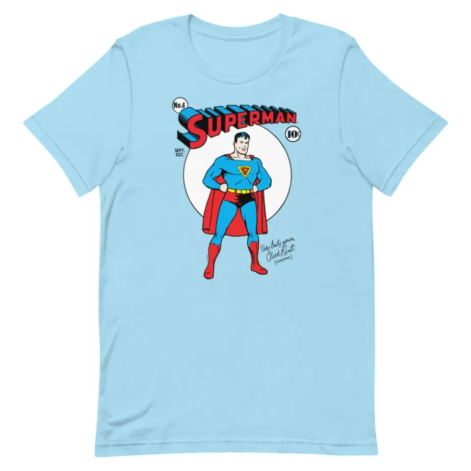 Batman Superman Very Truly Yours T-shirt t-skjorte Ocean Blue