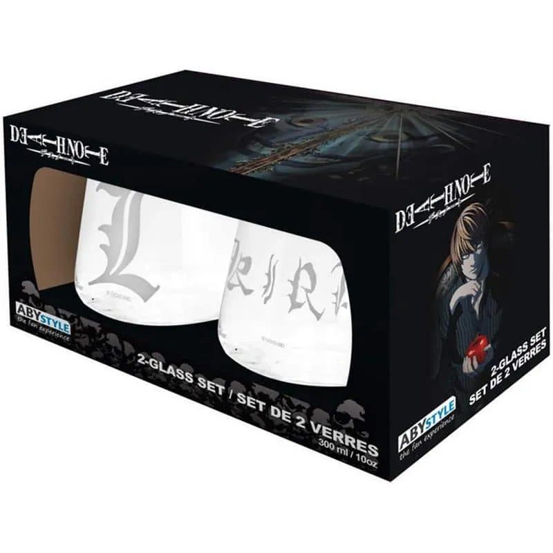 Neo Tokyo Death Note L & Kira glass 2-pakning 300 ml