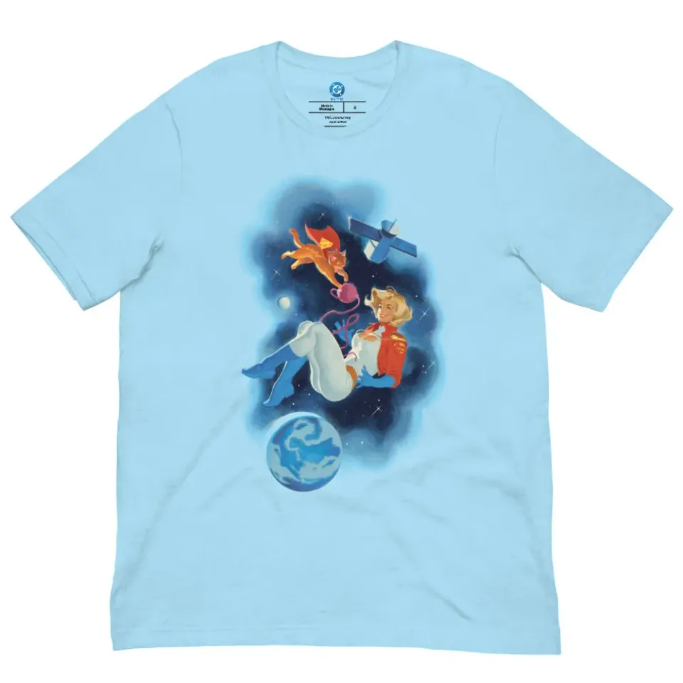 Batman Power Girl Cosmic Adventures T-skjorte Ocean Blue bomull