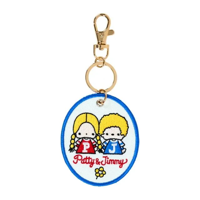 Hello Kitty Sanrio Character Award Patty & Jimmy Mascot Badge Keychain nøkkelring