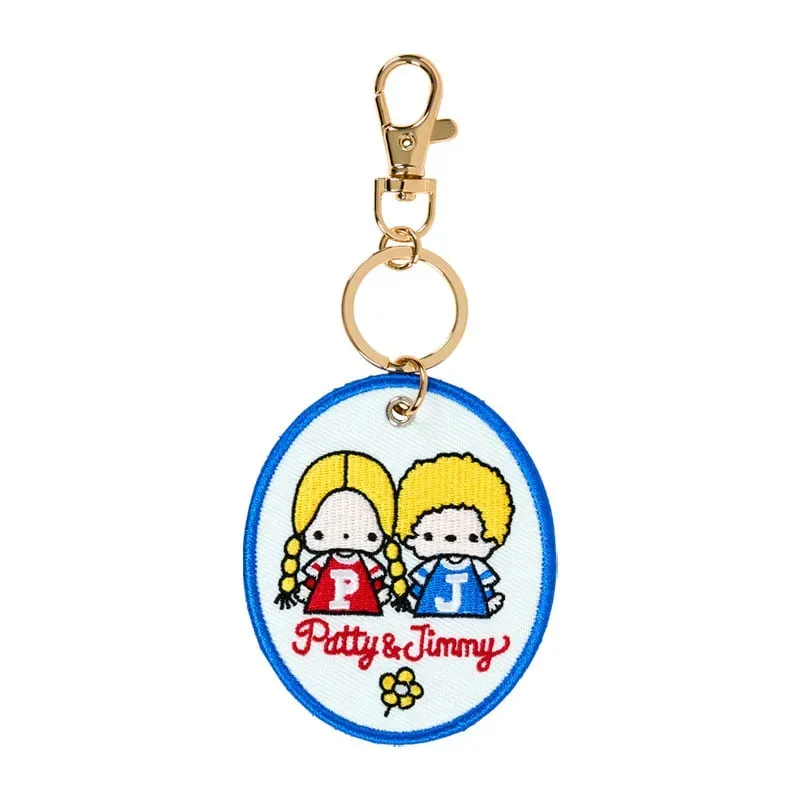 Hello Kitty Sanrio Character Award Patty & Jimmy Mascot Badge Keychain nøkkelring