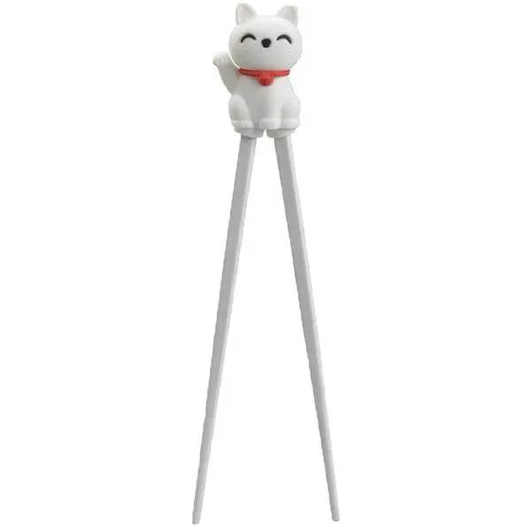 Neo Tokyo Training Chopsticks for Kids spisepinner 22 cm hvit Lucky Cat