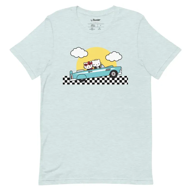 Hello Kitty Sunset Drive Tee T-skjorte Heather Prism Ice Blue