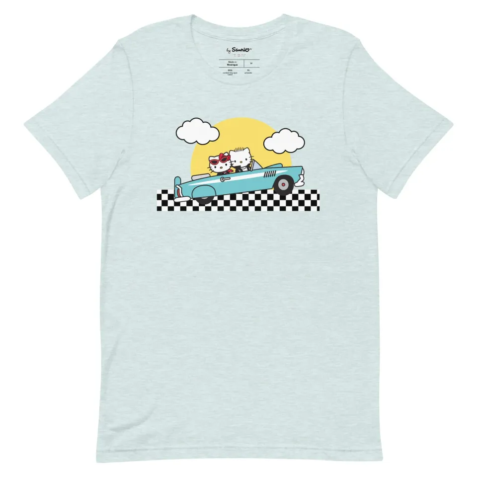 Hello Kitty Sunset Drive Tee T-skjorte Heather Prism Ice Blue
