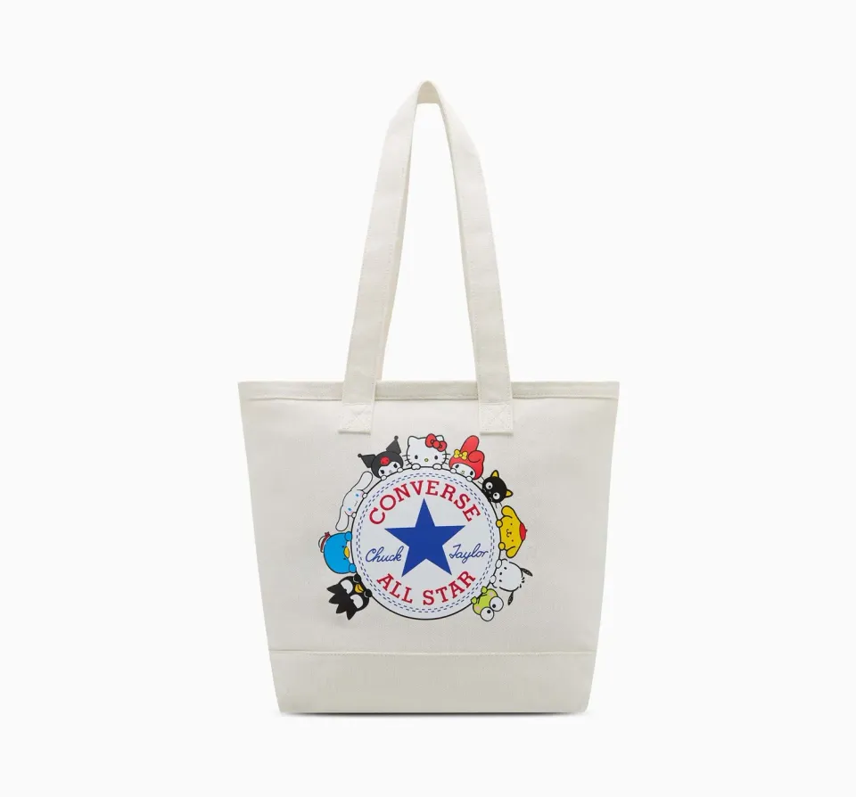 Converse x Hello Kitty and Friends Canvas Tote Bag handlenett hvit
