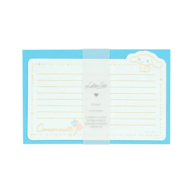 Hello Kitty Cinnamoroll Classic brevsett med gullfolie 6 ark