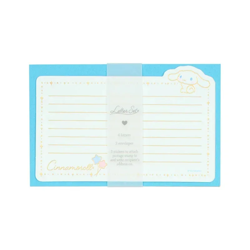 Hello Kitty Cinnamoroll Classic brevsett med gullfolie 6 ark