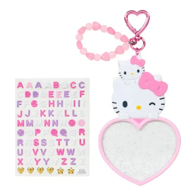 Hello Kitty Sanrio Character Award tilpassbar nøkkelring med klistremerker