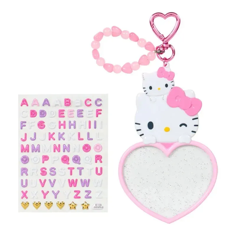 Hello Kitty Sanrio Character Award tilpassbar nøkkelring med klistremerker