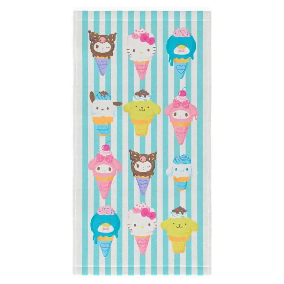 Hello Kitty and Friends strandhåndkle iskrem 152 × 76 cm bomull