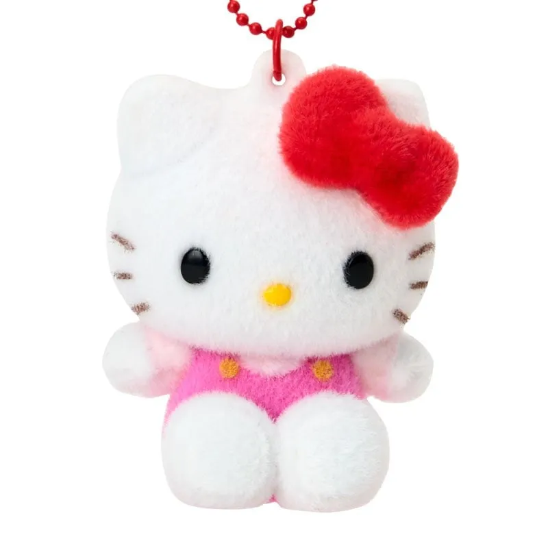 Hello Kitty Classic Flocked Keychain Mascot nøkkelring