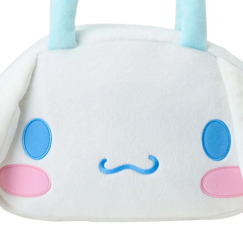 Hello Kitty Cinnamoroll Plush Face Tote Bag handlenett plysj med glidelås