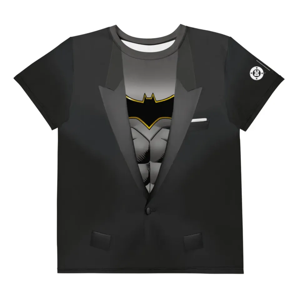 Batman Reveal Cosplay T-skjorte hvit, barn – elastisk