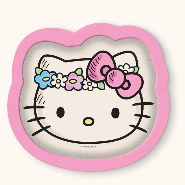 Hello Kitty x Studio Oh! Flower Crowns Luncheon Plates papptallerkener 16-pakning