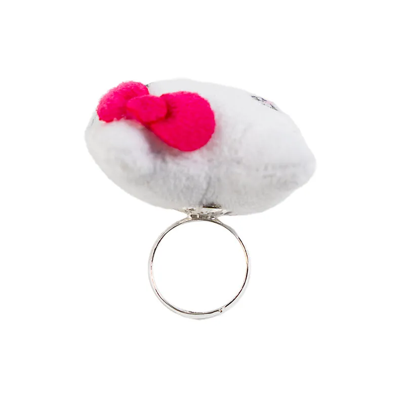 Hello Kitty Plush Mascot Ring – one size, myk plysj