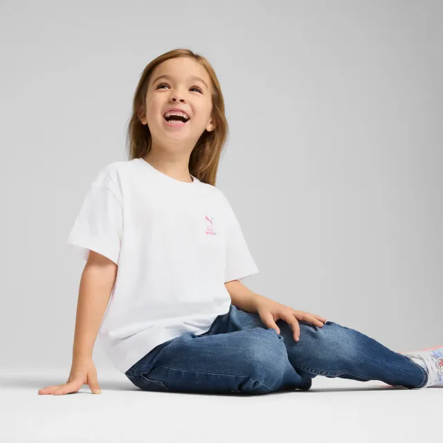 PUMA Hello Kitty and Friends Relaxed Graphic Tee T-skjorte hvit barn