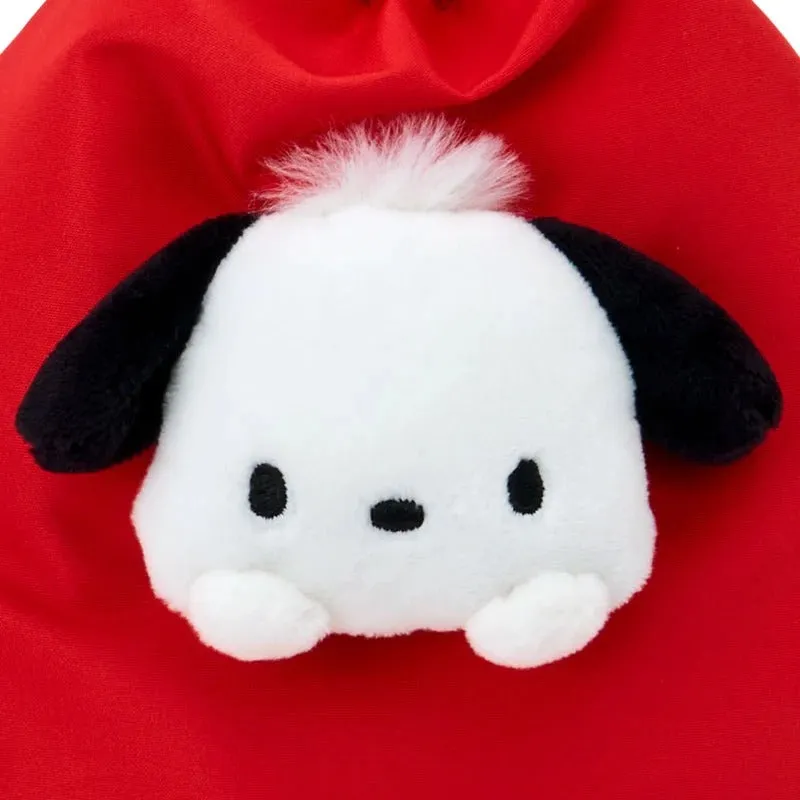 Sanrio Pochacco Face Plush snørepung reiseoppbevaring