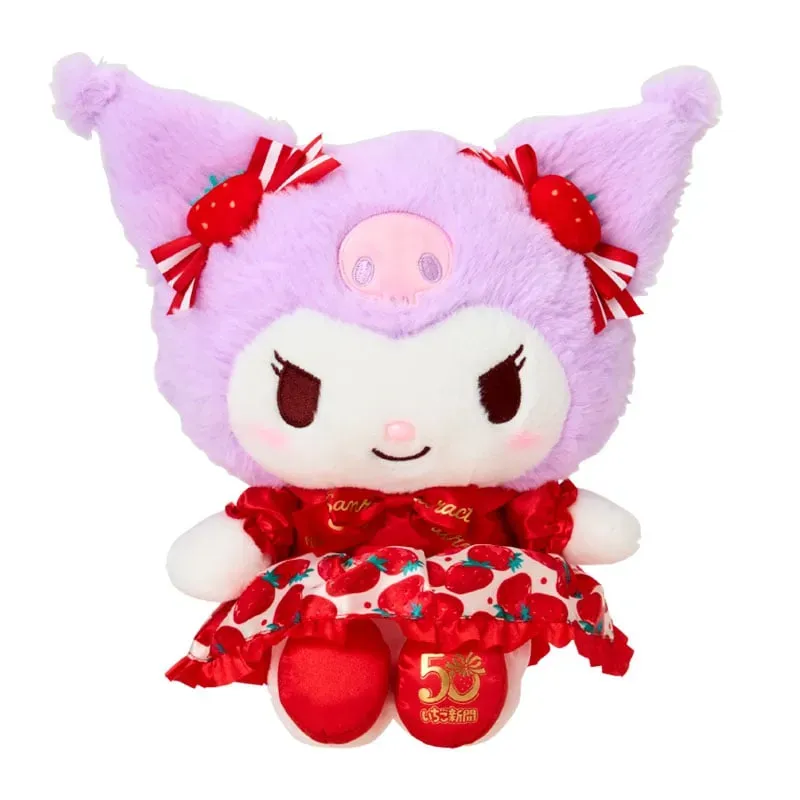 Hello Kitty Kuromi Strawberry News 50th Anniversary kosedyr 20 cm