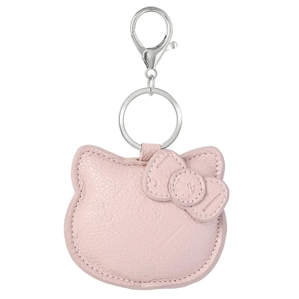 Hello Kitty Debossed Keychain nøkkelring rosa, sølvfarget