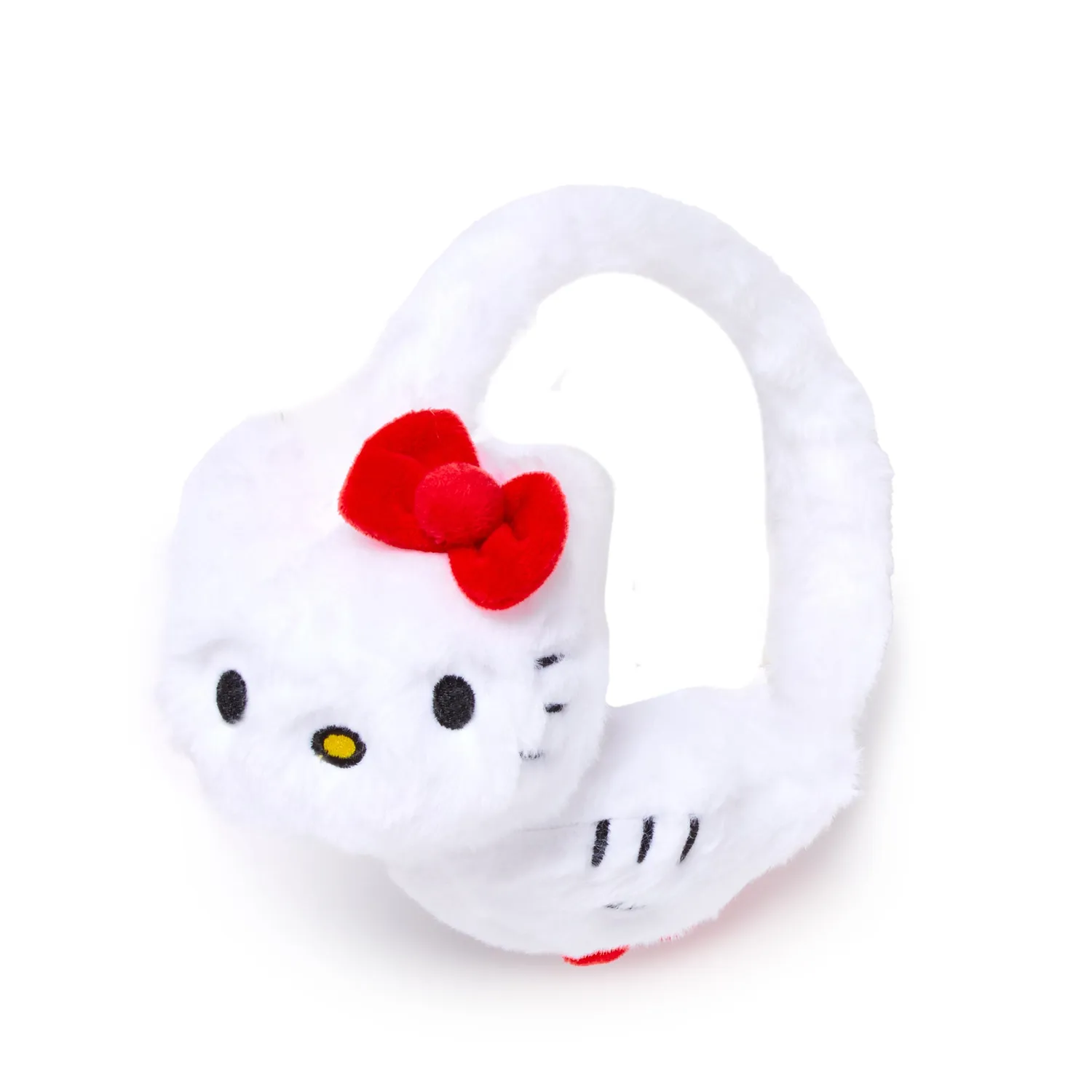 Hello Kitty barnevintersett med ørevarmere og hansker, rødt