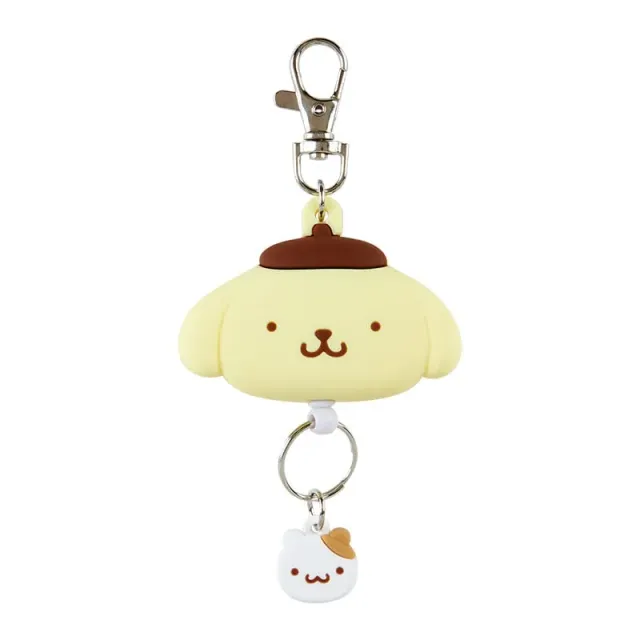 Hello Kitty Pompompurin Bestie Face Badge Reel nøkkelring