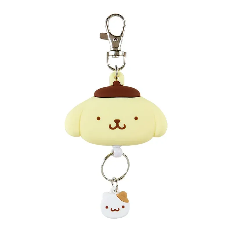 Hello Kitty Pompompurin Bestie Face Badge Reel nøkkelring