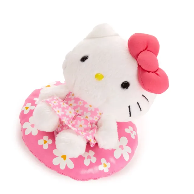 Hello Kitty Summer Pool Series kosedyr sittende ca. 15 cm