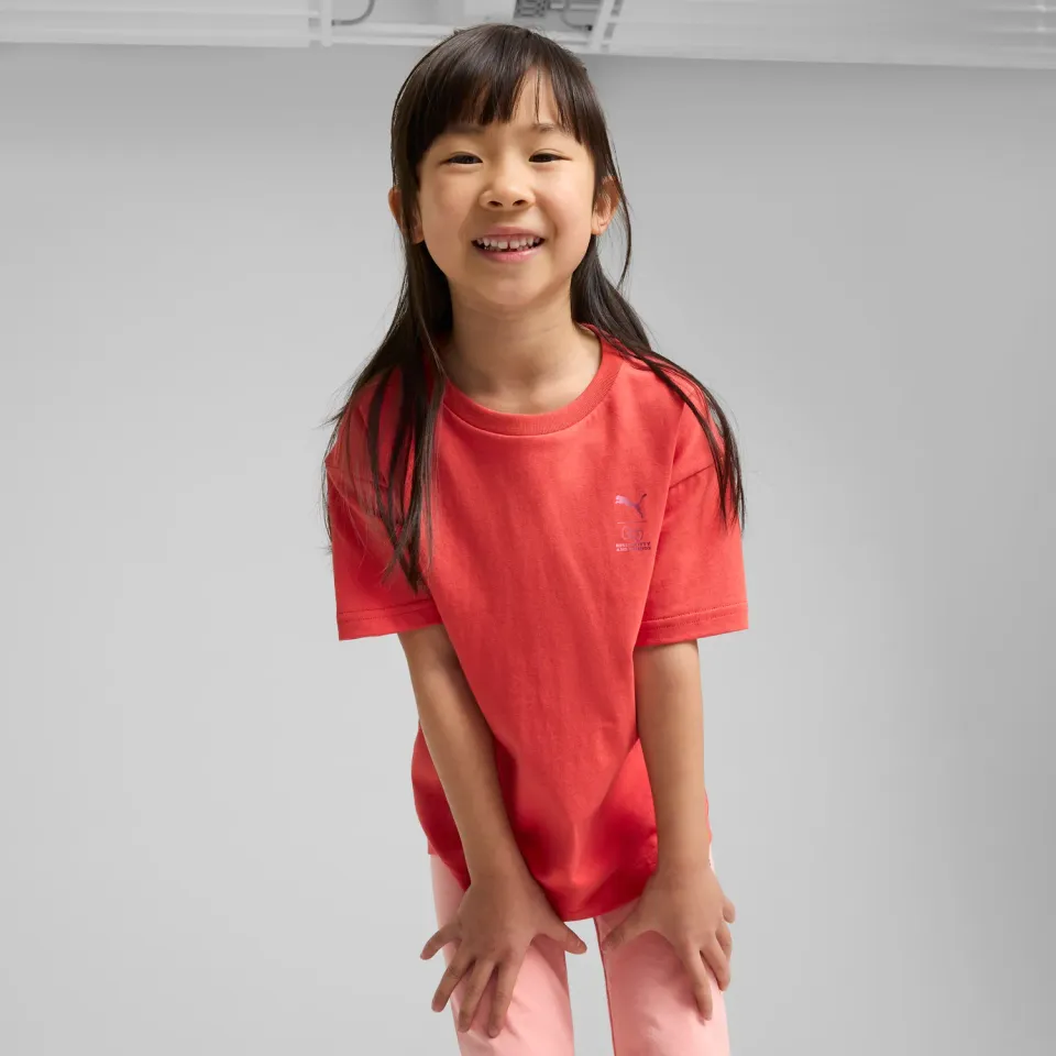 Hello Kitty and Friends x PUMA Kids Relaxed Graphic Tee rød T-skjorte 3T–7