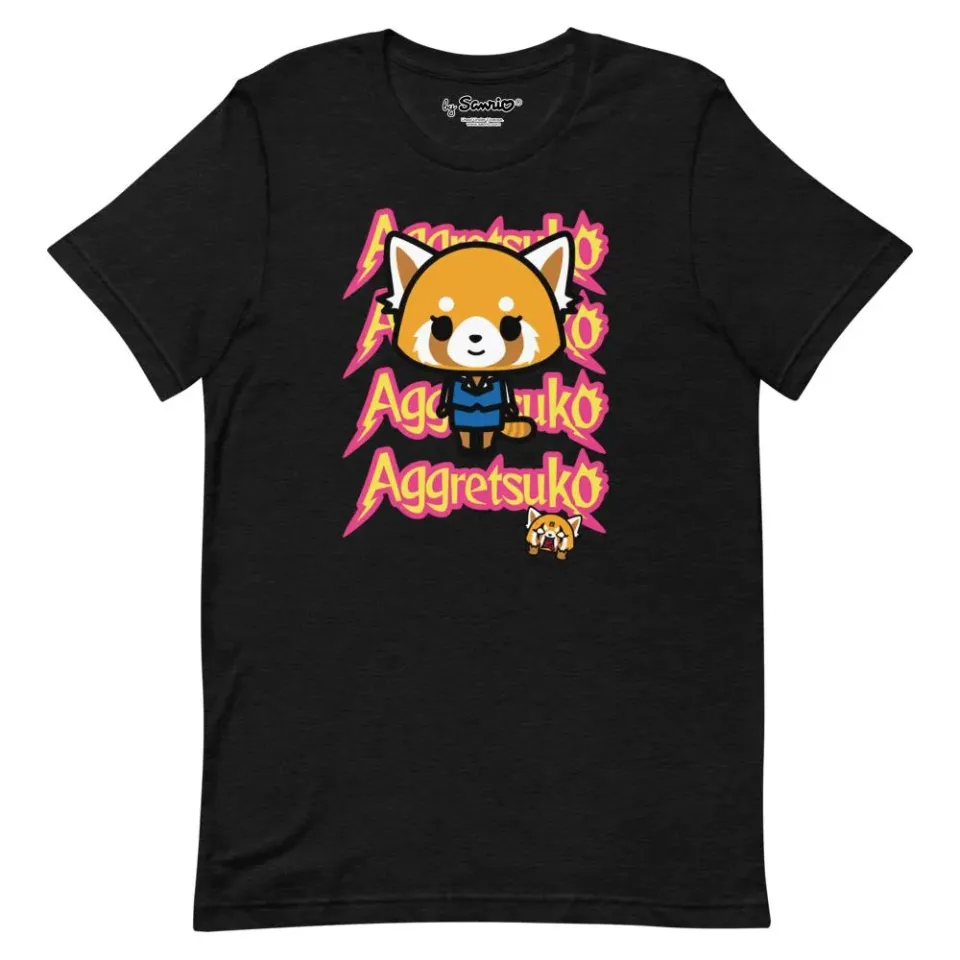 Hello Kitty Aggretsuko Watashi Wa T-Shirt svart bomull