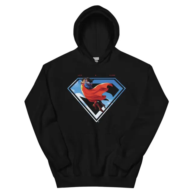 Batman SUPERMAN 2025 Hoodie Lois & Clark svart hettegenser unisex