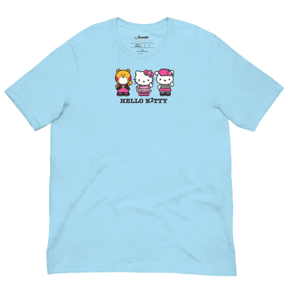 Hello Kitty Rockin' Trio T-skjorte hvit, bomull