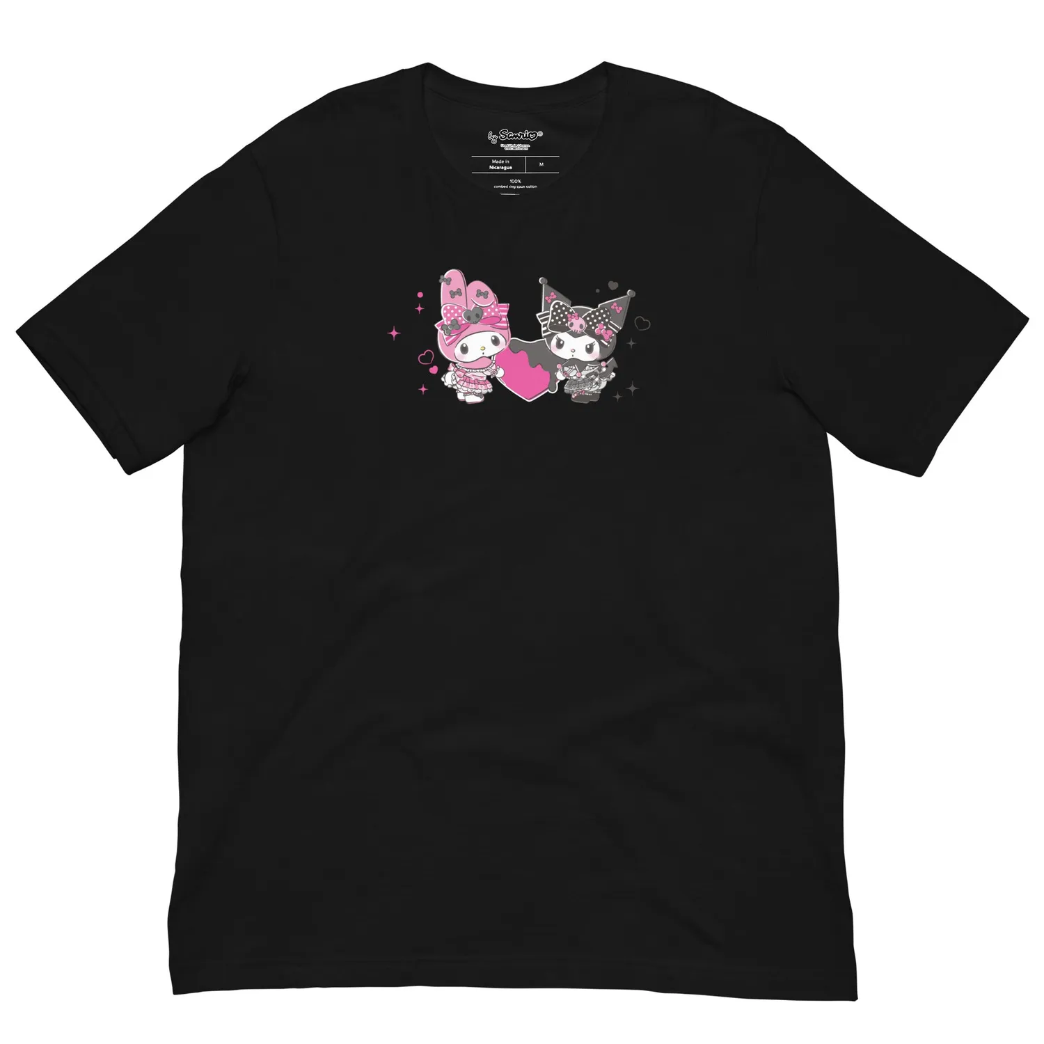 Hello Kitty My Melody 50th Kuromi 20th Anniversary T-skjorte svart