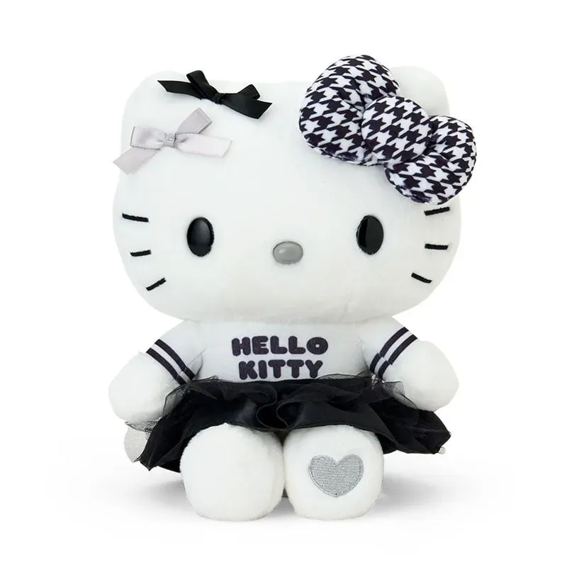 Hello Kitty Silver Houndstooth Series 8"-bamse sølv