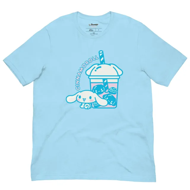 Hello Kitty Cinnamoroll Bubble Tea Tee T-skjorte Ocean Blue