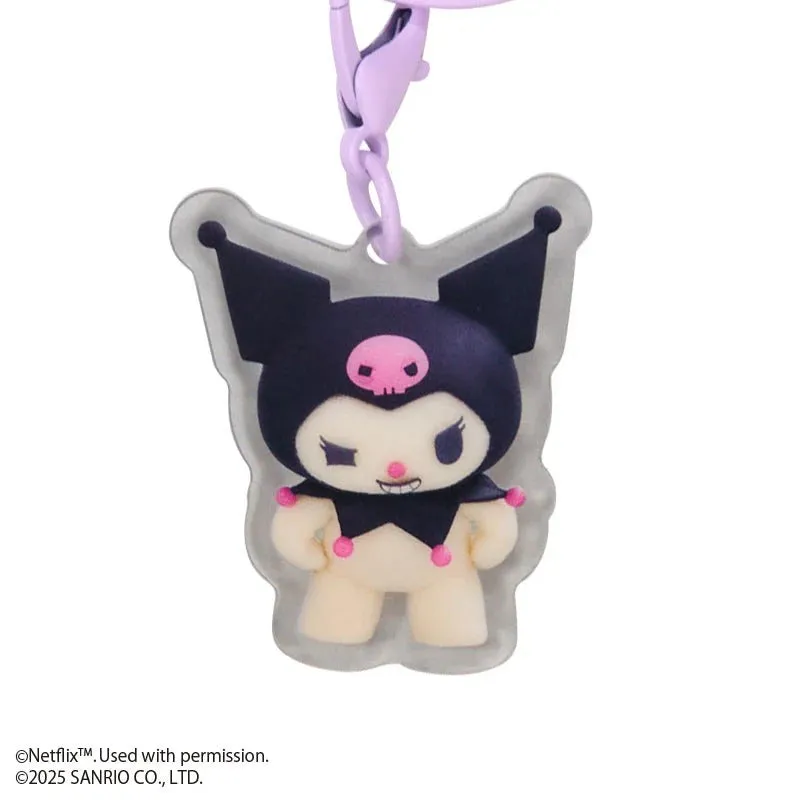 Hello Kitty My Melody & Kuromi Netflix Series Kuromi Acrylic Keychain nøkkelring