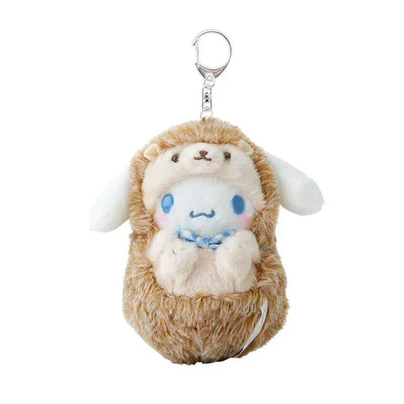 Hello Kitty Fauna Friends Series Cinnamoroll Plush Keychain Mascot nøkkelring